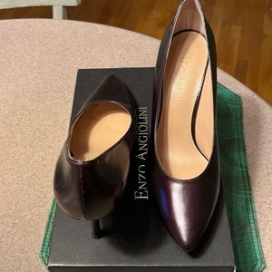 Enzo Angiolini ladies wine/burgundy heels